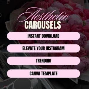100 Aesthetic Pink Instagram Carousel Templates