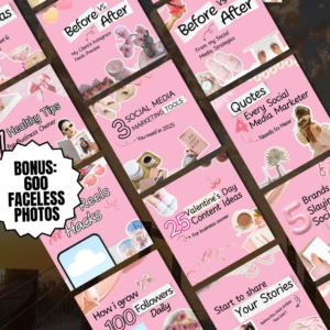 100 Aesthetic Pink Instagram Carousel Templates