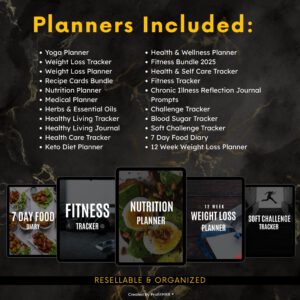Ready-to-Sell Health, Fitness & Lifestyle Planners