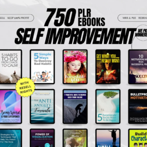 750 Self-Improvement eBooks Vault | PLR & MRR Resell Rights